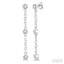 Diamond Station Long Chain Earrings