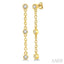 Diamond Station Long Chain Earrings