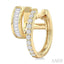 Double Row Petite Diamond Huggie Fashion Earrings