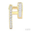 Double Row Petite Diamond Huggie Fashion Earrings