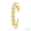 Petite Diamond Fashion Huggie Cuff Earrings