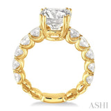 2 Ctw Diamond Semi-Mount Engagement Ring in 18K Yellow Gold