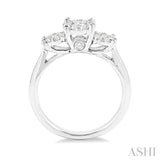 1/2 Ctw Lovebright Round Cut Diamond Ring in 14K White Gold