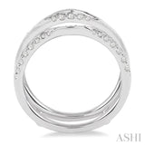 1/2 Ctw Round Cut Diamond Insert Ring in 14K White Gold