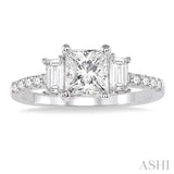 3/8 Ctw Diamond Semi-Mount Engagement Ring in 14K White Gold