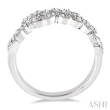 1/6 Ctw Round Cut Diamond Wedding Band in 14K White Gold