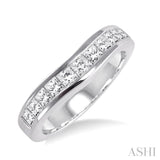 3/4 ctw Princess Cut Diamond Matching Wedding Band in 14K White Gold