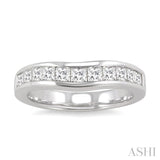 3/4 ctw Princess Cut Diamond Matching Wedding Band in 14K White Gold