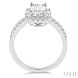 1/2 Ctw Diamond Semi-mount Engagement Ring in 14K White Gold