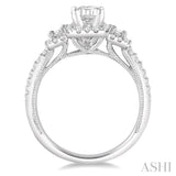 5/8 Ctw Diamond Semi-mount Engagement Ring in 14K White Gold