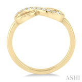1/6 Ctw Round Cut Diamond Infinity Ring in 14K Yellow Gold