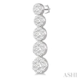 1 1/6 ctw Lovebright Round Cut Diamond Earrings in 14K White Gold