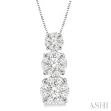 1/2 Ctw Diamond Lovebright Pendant in 14K White Gold with Chain