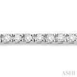 2 ctw Square Shape Round Cut Diamond Tennis Bracelet in 14K White Gold