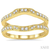 1/3 Ctw Round Diamond Insert Ring in 14K Yellow Gold