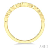 1/10 Ctw Marquise & Circular Mount Round Cut Diamond Stackable Band in 14K Yellow Gold