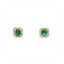 Emerald & Diamond Stud Earrings