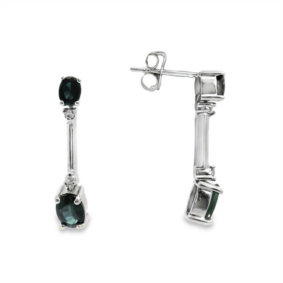 Sapphire & Diamond Earrings