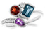 Garnet, Amethyst & London Blue Topaz Fashion Ring