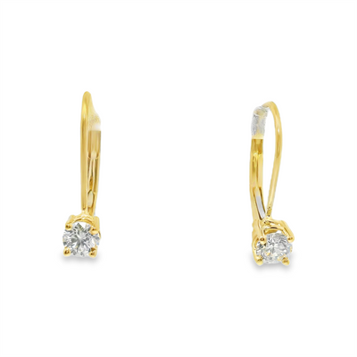Diamond Leverback Earrings