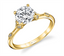 Round Diamond Floral Engagement Ring