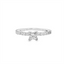 Princess Diamond Straight Band Engagement Ring