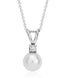 Pearl & Diamond Solitaire Pendant