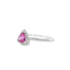 Pink Sapphire & Diamond Halo Ring