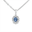 Sapphire & Diamond Floral Pendant