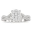 Oval Shape Diamond Lovebright Engagement Ring