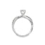 Round Diamond Twisted Engagement Ring
