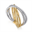 Diamond Crossover Fashion Ring