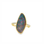 Australian Opal Doublet & Diamond Ring