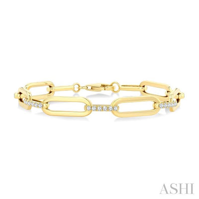 Paperclip Diamond Fashion Bracelet