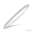 Diamond Halfway Straight Flex Bangle
