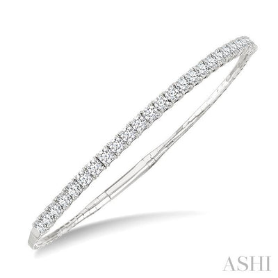 Diamond Halfway Straight Flex Bangle