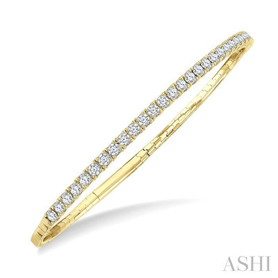 Diamond Halfway Straight Flex Bangle