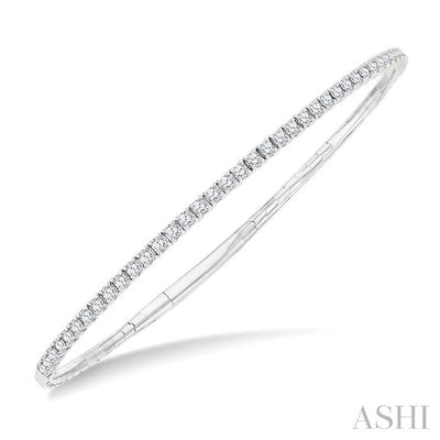 Diamond Halfway Straight Flex Bangle