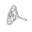 Green Tsavorite Garnet & Diamond Fashion Ring