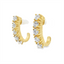 Diamond J-Hook Hoop Earrings