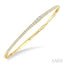 Diamond Halfway Graduated Flex Bangle