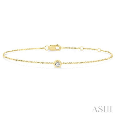 Bezel Set Petite Diamond Fashion Chain Bracelet