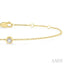 Bezel Set Petite Diamond Fashion Chain Bracelet