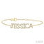 Block 'JESSICA' Diamond Name Chain Bracelet