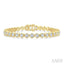 Hexagon Shape Bezel Set Diamond Tennis Bracelet