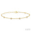 Rose Cut Diamond Station Chain Bracelet