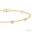 Rose Cut Diamond Station Chain Bracelet