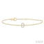 Block 'B' Initial Diamond Chain Bracelet