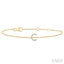 Block 'C' Initial Diamond Chain Bracelet