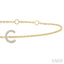 Block 'C' Initial Diamond Chain Bracelet